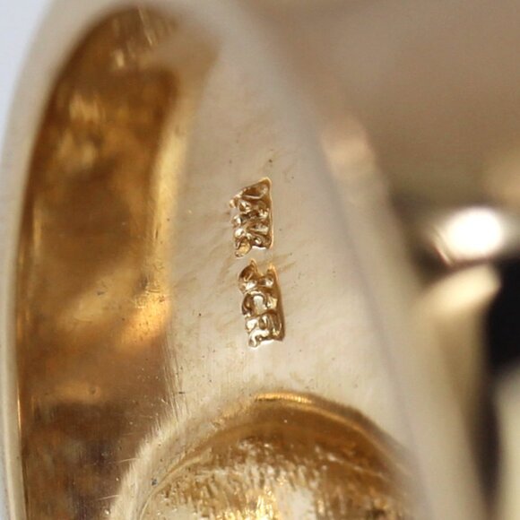 14K Yellow Gold Diamond Statement Ring Modernist Cocktail Anniversary Bold Gift - Picture 5 of 8